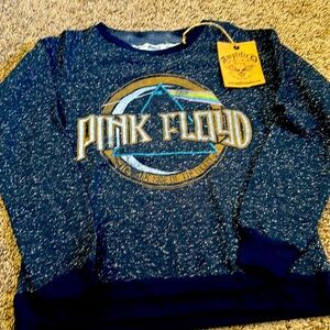 NWT Pink Floyd Dark Side of the Moon navy speckled sweatshirt